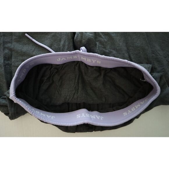 Jambys Women's Sz Medium Gray/Lavender Long Lounge Pajama Pants w Pockets - Picture 3 of 12